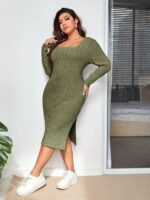 Rochie Midi Heloise Khaki - Marimi Mari - imagine 4