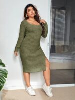 Rochie Midi Heloise Khaki - Marimi Mari - imagine 3