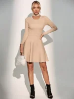 Rochie Scurta Maella Crem - imagine 3