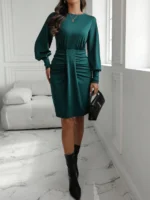 Rochie Scurta Gunda Verde - imagine 3