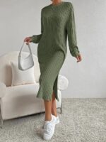 Rochie Lunga Adamine Khaki - imagine 5