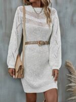 Rochie Scurta Tricotata Natalya Bej
