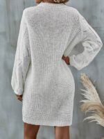 Rochie Scurta Tricotata Natalya Bej - imagine 2