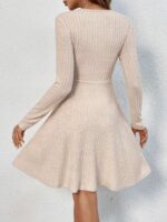 Rochie Scurta Cambre Bej - imagine 2