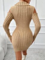 Rochie Scurta Tricotata Seia Maro - imagine 2