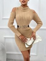 Rochie Scurta Tricotata Seia Maro - imagine 3