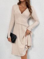 Rochie Scurta Cambre Bej - imagine 5