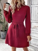 Rochie Scurta Tricotata Petrina Grena