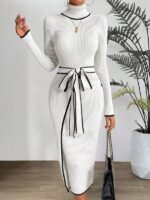 Rochie Midi Tricotata Ronah Alba - imagine 3