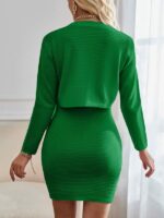Compleu Scurt Tricotat Monna Verde - imagine 2