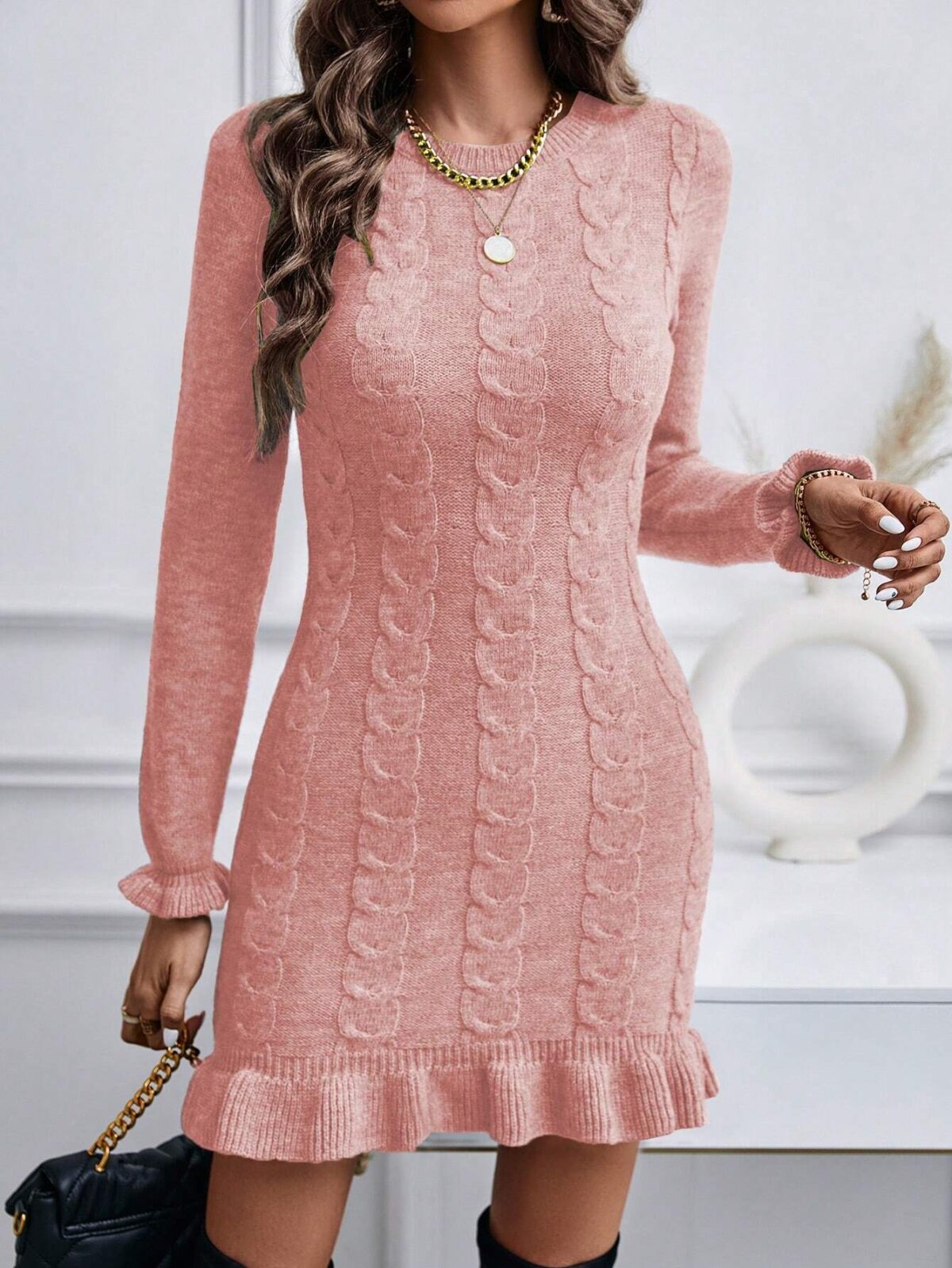 Rochie Scurta Edel Roz - imagine 3