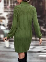 Rochie Scurta Tricotata Cenna Verde - imagine 2