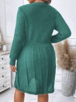 Rochie Scurta Castenia Verde - Marimi Mari - imagine 2