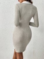 Rochie Scurta Minke Gri Mulata - imagine 2