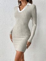 Rochie Scurta Minke Gri Mulata - imagine 3