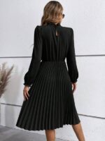 Rochie Midi Marck Neagra Plisata - imagine 2
