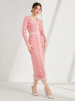 Rochie Lunga Tricotata Dorota Roz