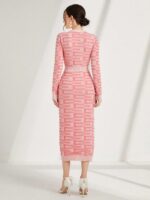 Rochie Lunga Tricotata Dorota Roz - imagine 2