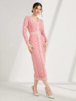Rochie Lunga Tricotata Dorota Roz - imagine 4