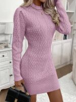 Rochie Scurta Tricotata Othelia Lila