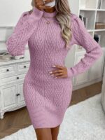 Rochie Scurta Tricotata Othelia Lila - imagine 4