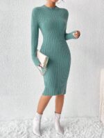 Rochie Midi Tricotata Nava Vernil - imagine 5