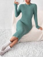 Rochie Midi Tricotata Nava Vernil