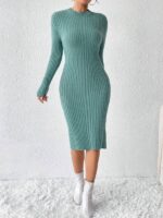 Rochie Midi Tricotata Nava Vernil - imagine 3