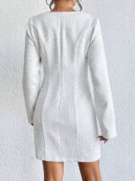 Rochie Midi Isidora Alba Cu Buzunare - imagine 2