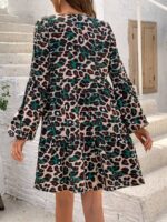 Rochie Scurta Loredana Multicolora Cu Model Animal Print - imagine 2