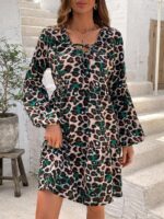 Rochie Scurta Loredana Multicolora Cu Model Animal Print