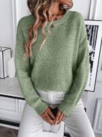 Pulover Tricotat Maxina Verde - imagine 3