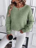 Pulover Tricotat Maxina Verde - imagine 5