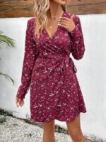 Rochie Scurta Umika Grena Cu Model Floral - imagine 4