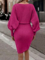 Rochie Scurta Sabina Roz Cu Perle - imagine 2