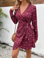 Rochie Scurta Umika Grena Cu Model Floral - imagine 5