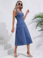Rochie Midi Faustina Denim - imagine 3