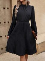 Rochie Midi Nayan Neagra cu Curea - imagine 3