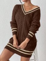 Rochie Tricotata Scurta Dafrila Maro - imagine 3