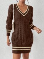 Rochie Tricotata Scurta Dafrila Maro - imagine 4