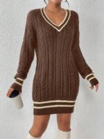 Rochie Tricotata Scurta Dafrila Maro - imagine 5