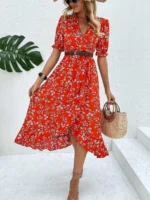 Rochie Midi Ambar Rosie Cu Model Floral