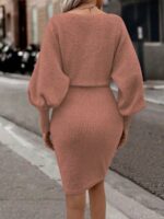 Rochie Scurta Rosamaria Roz Pudra Cu Perle - imagine 2