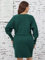 Rochie Scurta Elena Verde - Marimi Mari - imagine 2