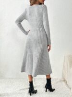 Rochie Midi Sandra Gri - imagine 2
