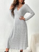 Rochie Midi Sandra Gri - imagine 4