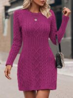 Rochie Tricotata Scurta Sensiola Violet - imagine 4