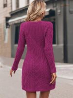 Rochie Tricotata Scurta Sensiola Violet - imagine 2
