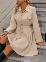 Rochie Scurta Maeva Crem Cu Maneci Bufante