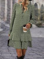 Rochie Scurta Elaia Cu Imprimeu Geometric Alb - imagine 3